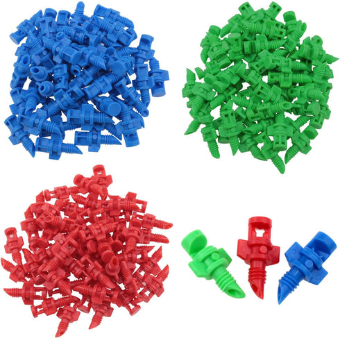 150pcs Water Jet Spray Nozzle Micro Sprinkler Heads drip Irrigation emitters drip Irrigation Parts 90/180/360 Degrees Each 50...